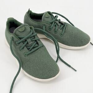 Allbirds Women Hazy Cargo Green Blizzard Lace Up Merino Wool Sneakers Size 8